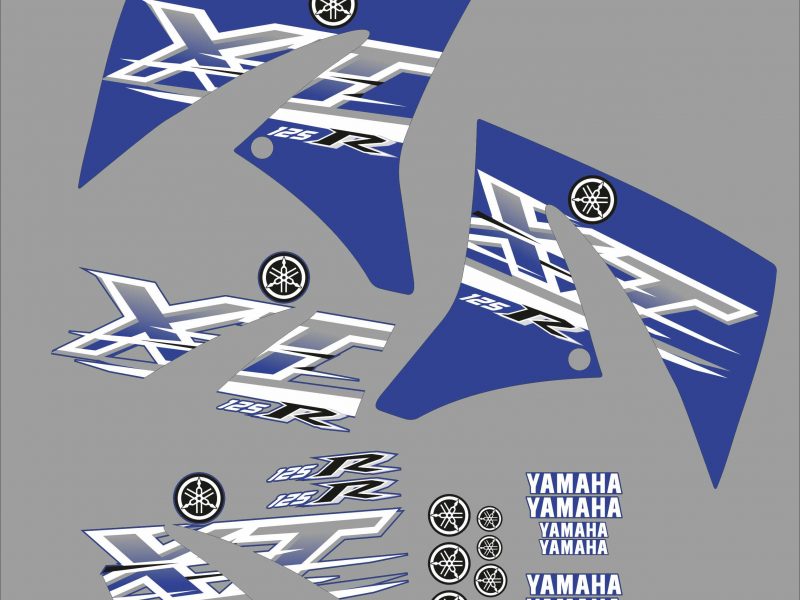 kit grafica yamaha xt 125 – origine blu