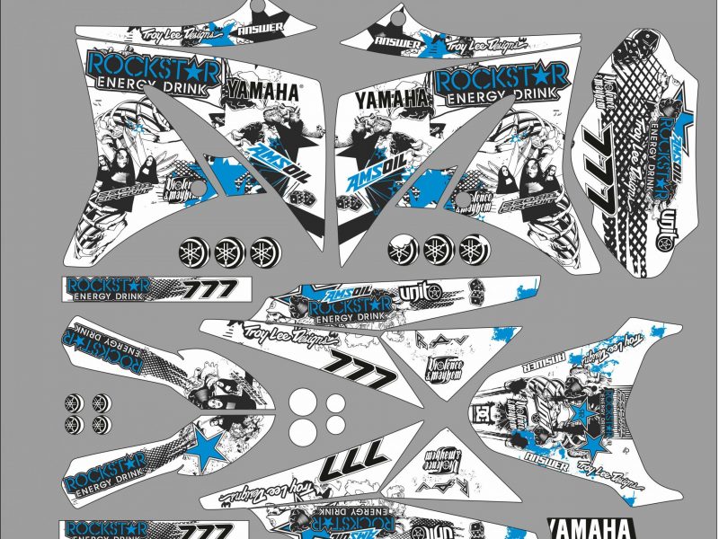Zestaw graficzny yamaha xt 125 – niebieski rockstar