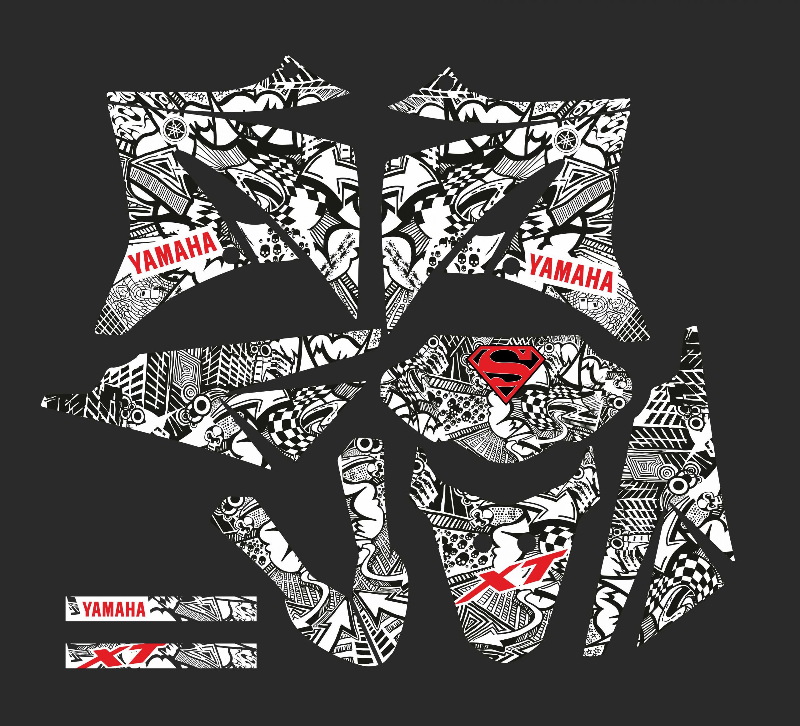 kit déco yamaha xt 125 – superman