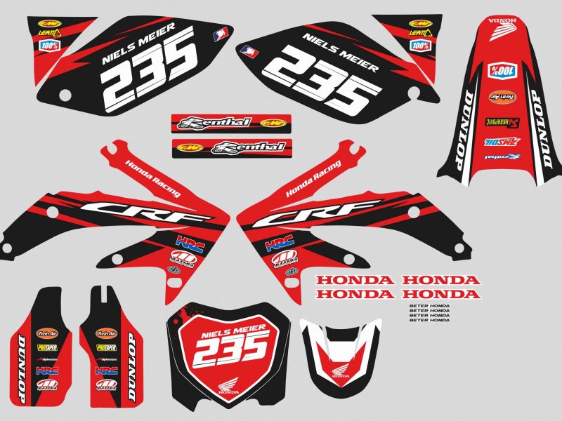 graphic kit honda 450 crf (2005 2008) racing