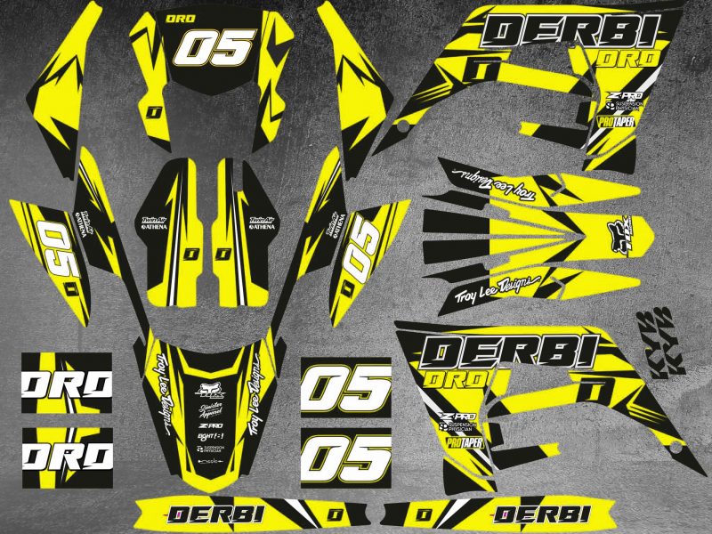 kit deco derbi 50 2018 2021 artesanato amarelo