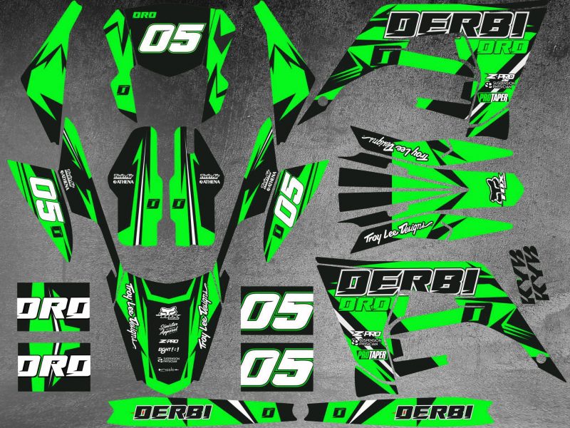 derbi 50 2018 2021 craft green graphic kit