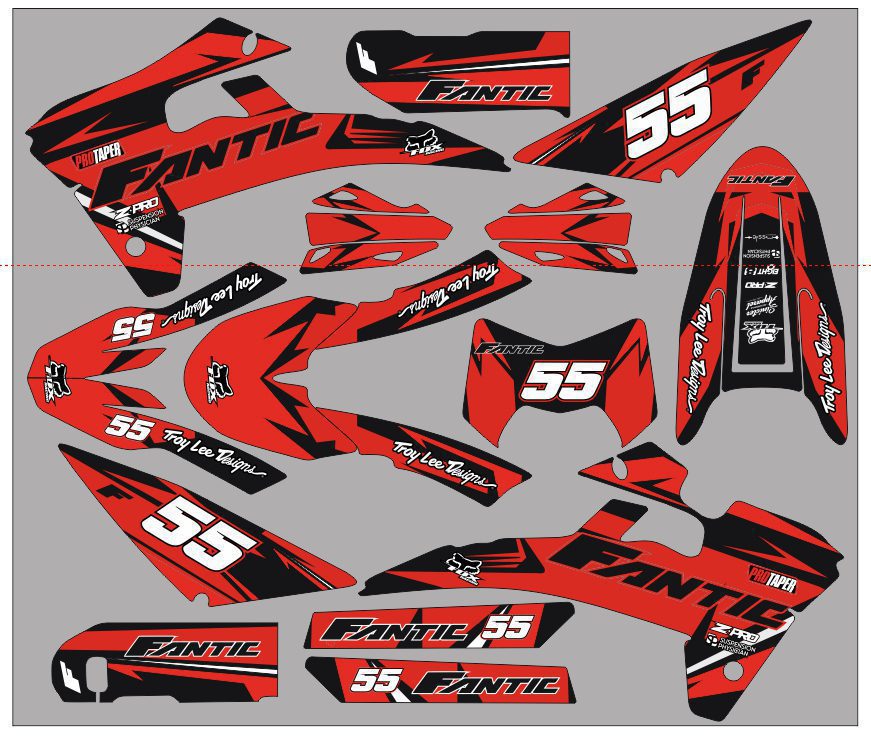 fantic xm / xe 50 graphic kit – craft red
