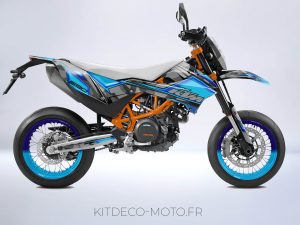kit déco ktm 690 smcr (2012 2018) factory bleu