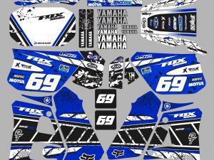 kit déco yamaha dt 125 – cyran bleu