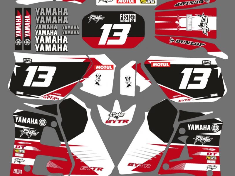 kit grafiche yamaha dt 125 – rosso riva