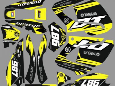 yamaha dt 125 graphic kit – light yellow