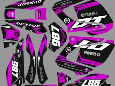 yamaha dt 125 graphic kit – light pink