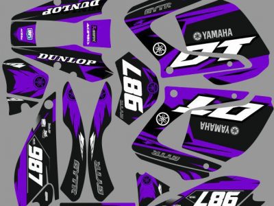 yamaha dt 125 graphic kit – light purple