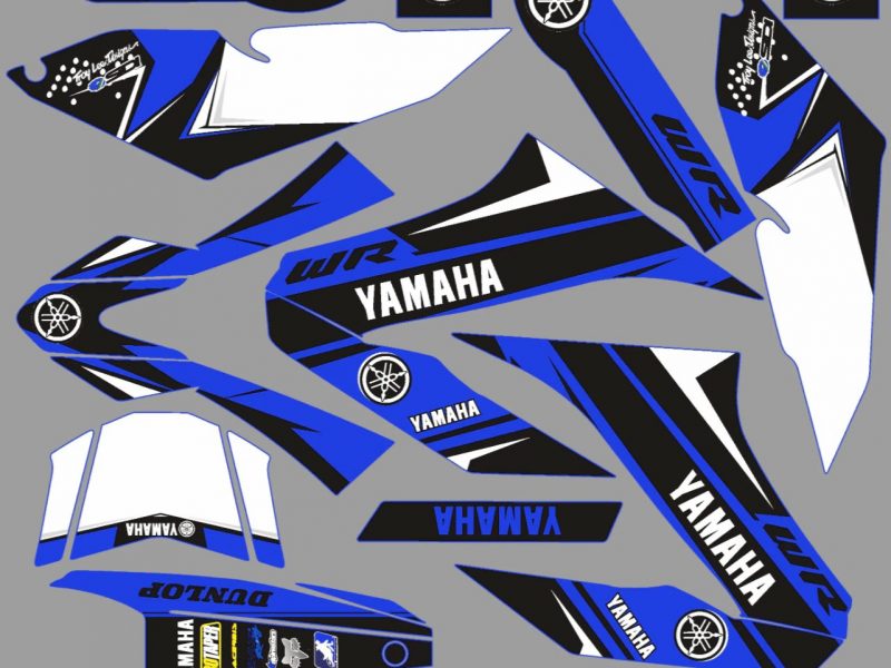 yamaha wr 125 fabryczny zestaw graficzny niebieski