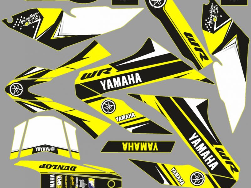 yamaha wr 125 kit gráfico de fábrica amarelo