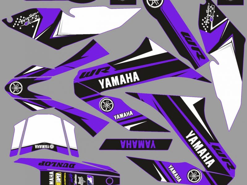 yamaha wr 125 fabryczny zestaw graficzny fioletowy