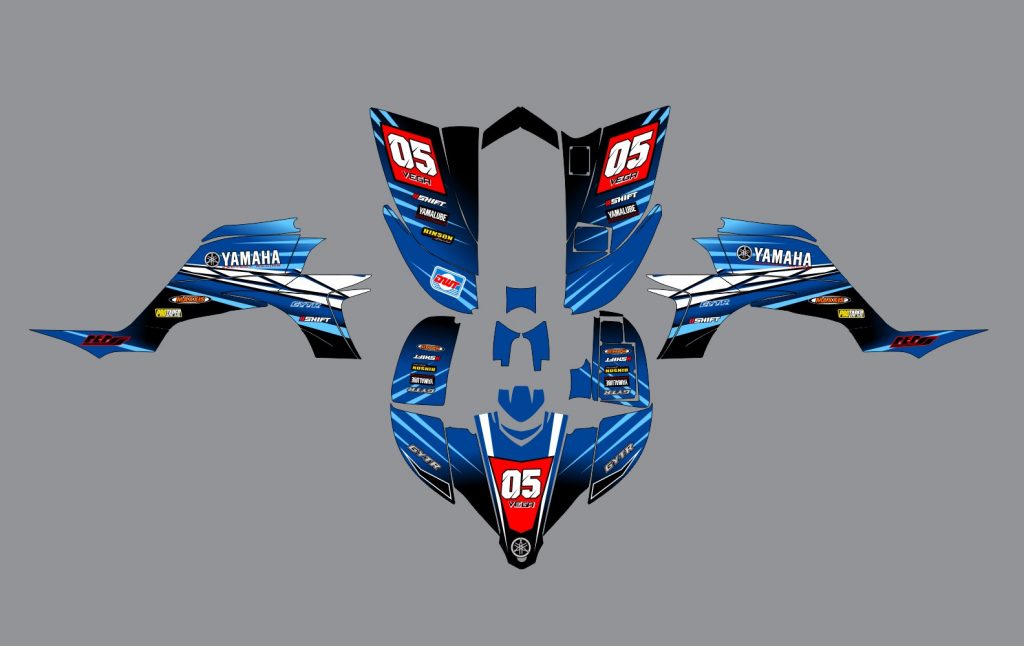 Kit grafico Yamaha YFM 450 YFZ Full Red