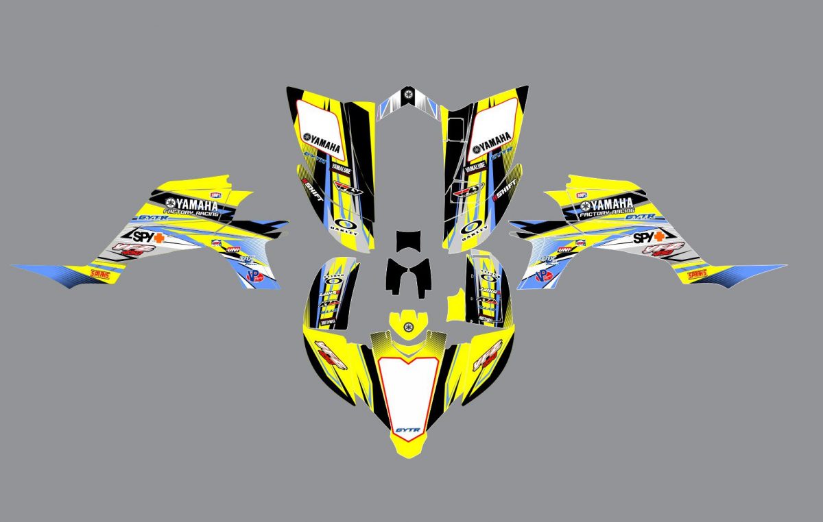 kit déco yamaha yfm 450 yfz gytr jaune