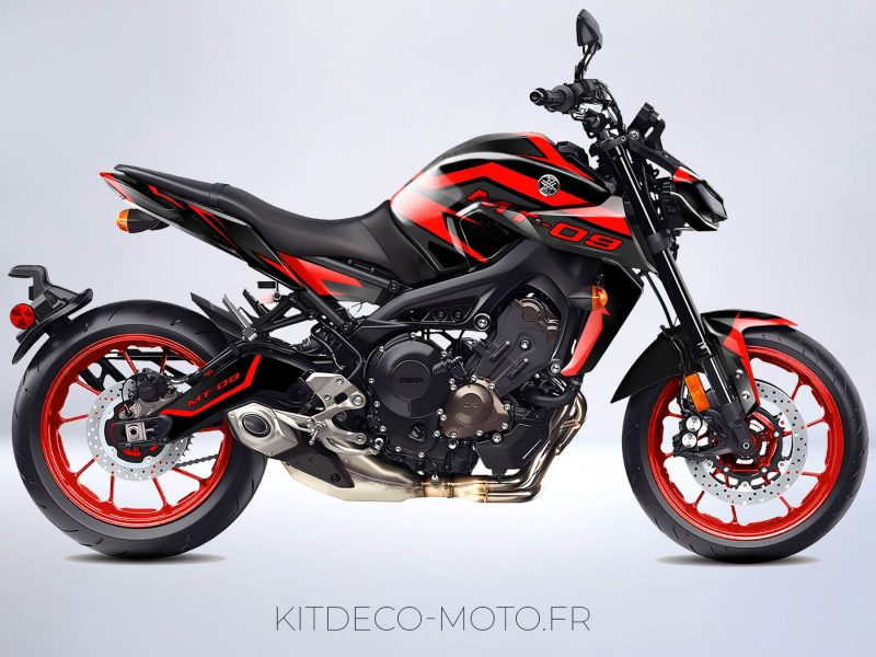 yamaha mt 09 factory graphic kit red
