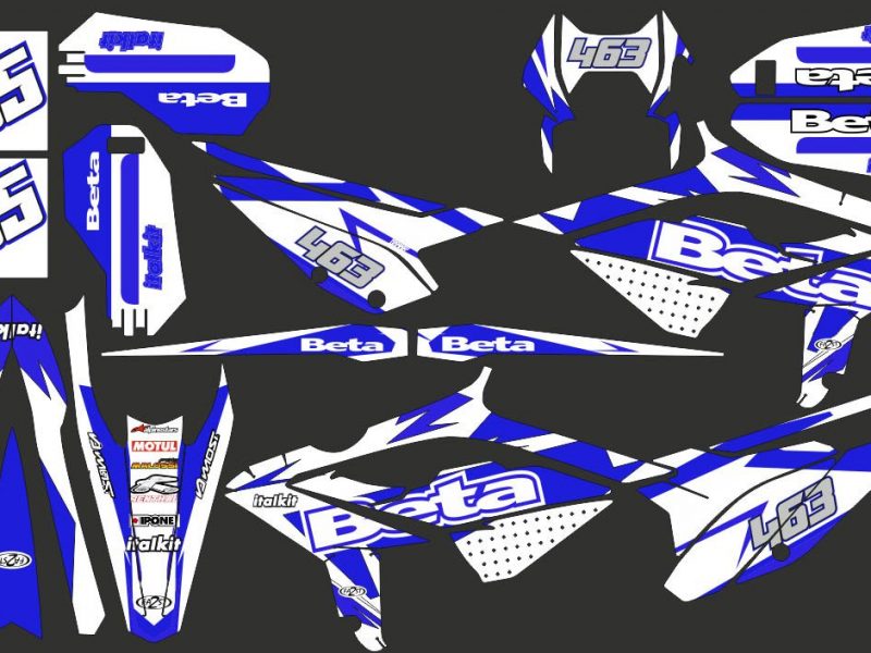 kit grafiche beta 50 (2021 2022) – craft blu / bianco