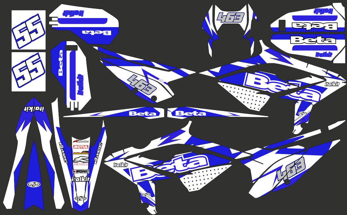 kit déco beta 50 (2021 2022) – craft bleu / blanc