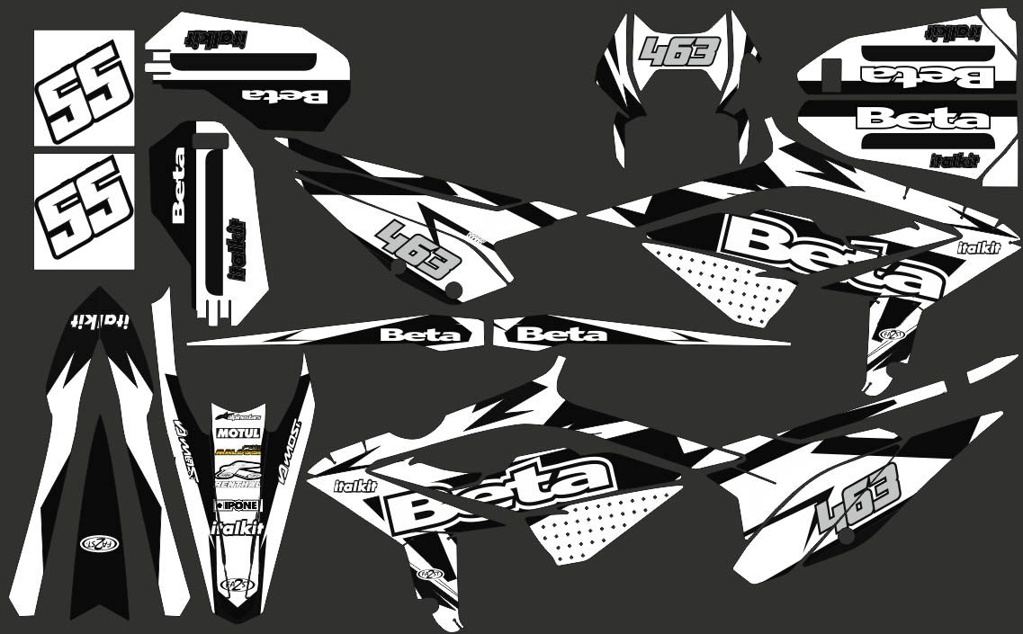 graphic kit beta 50 (2021 2022) – craft black / white
