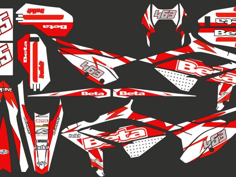 graphic kit beta 50 (2021 2022) – craft red / white