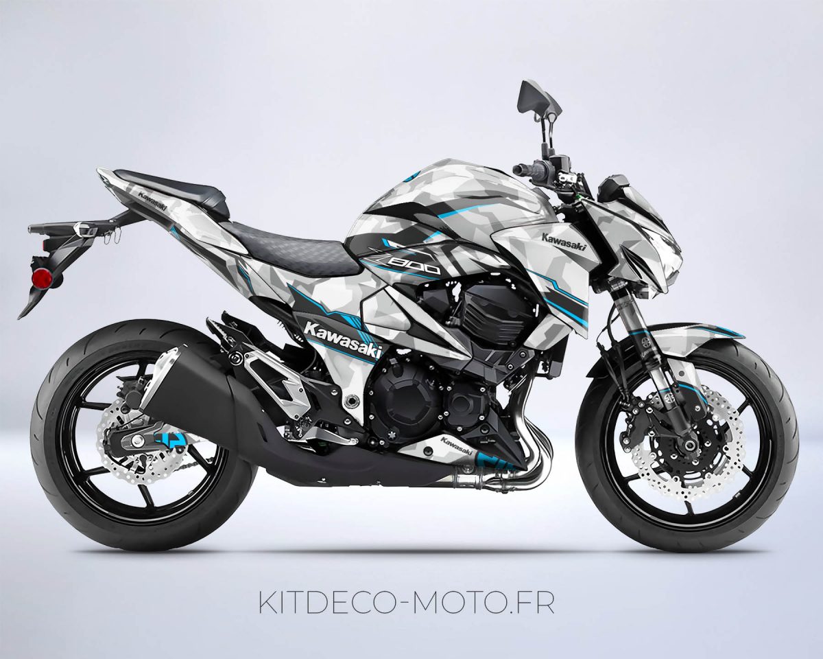 kit déco kawasaki z800 camouflage cyan