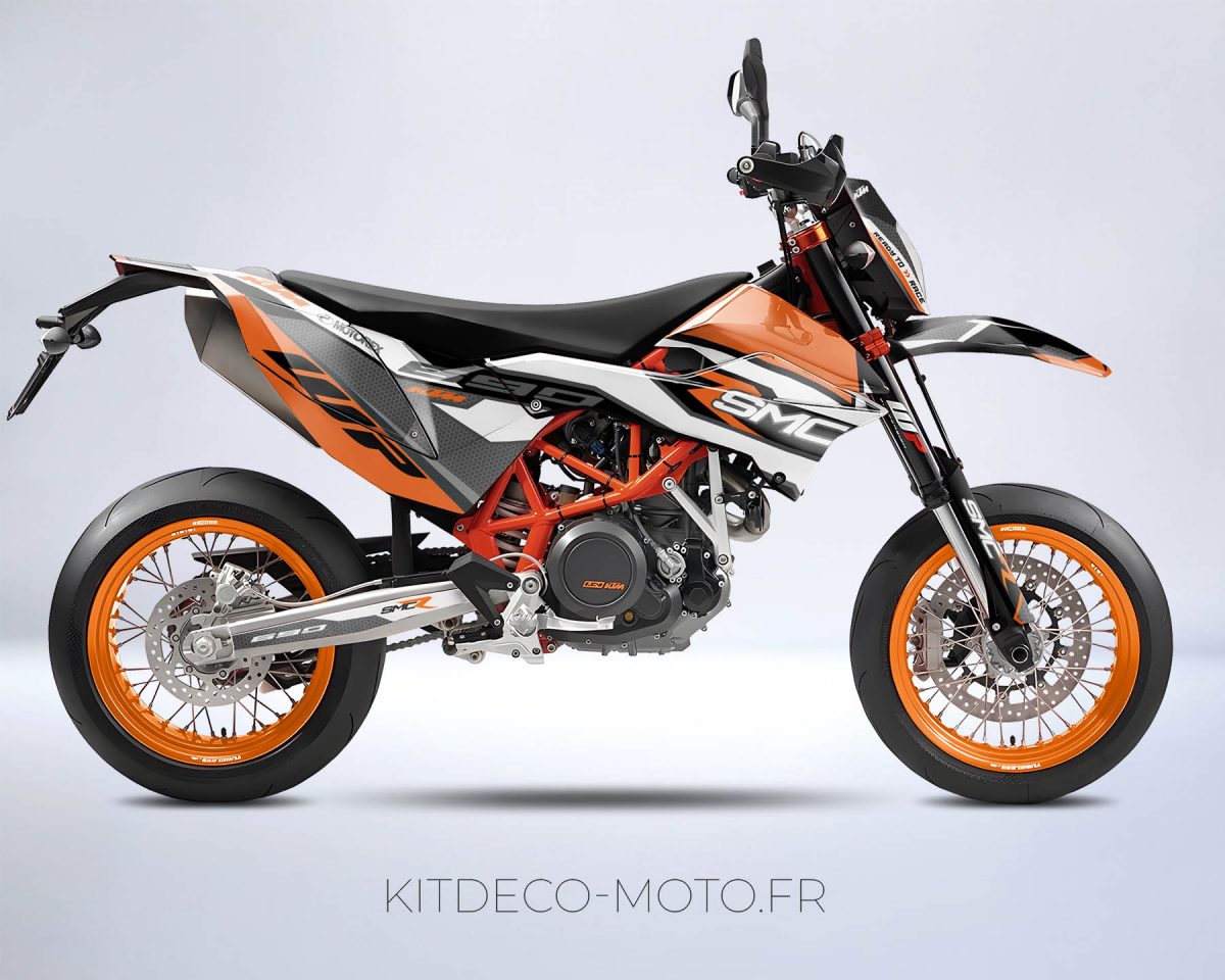 kit déco ktm 690 smcr (2012 2018) factory blanc