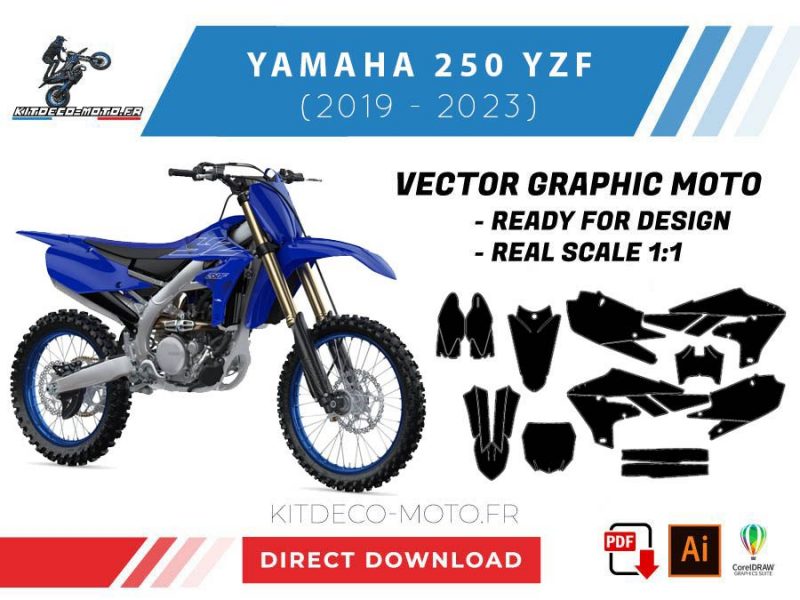szablon wektor yamaha 250 yzf (2019 2023).