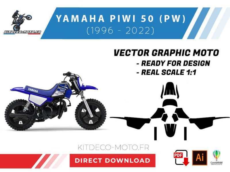 template yamaha piwi 50 pw (1996 2022) vector