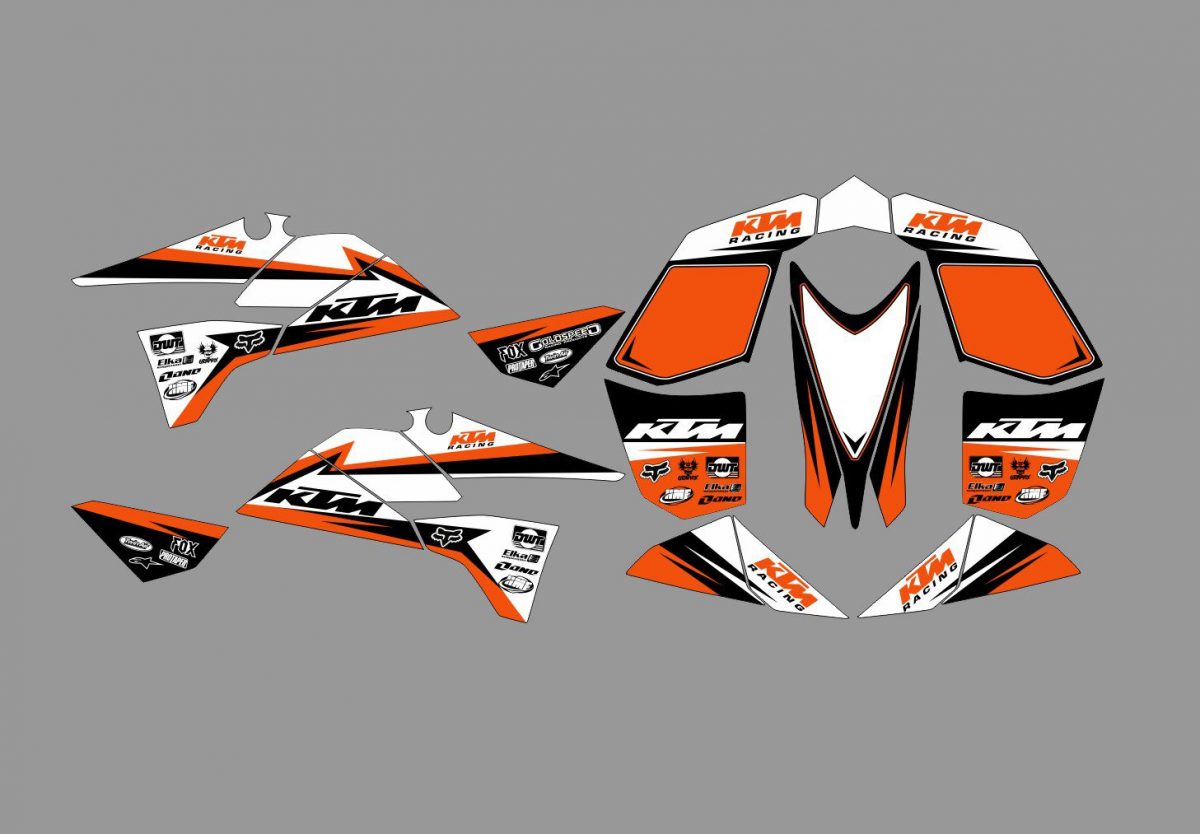 kit déco ktm 450 / 525 xc atv factory orange