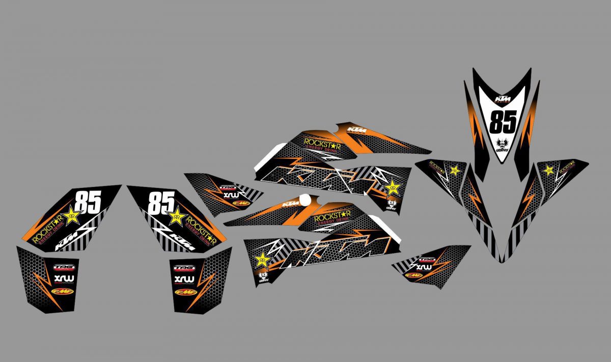 kit déco ktm 450 / 525 xc atv sombre