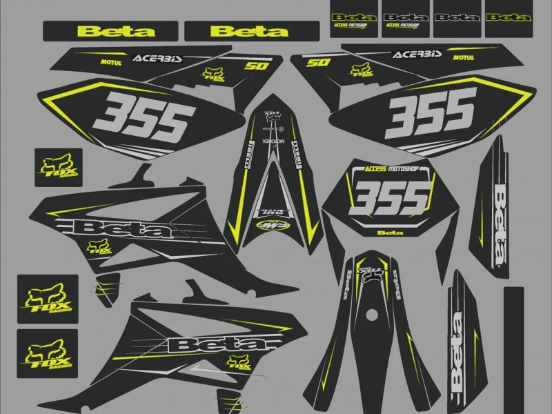 graphic kit beta 50 – access yellow – 2011 2020
