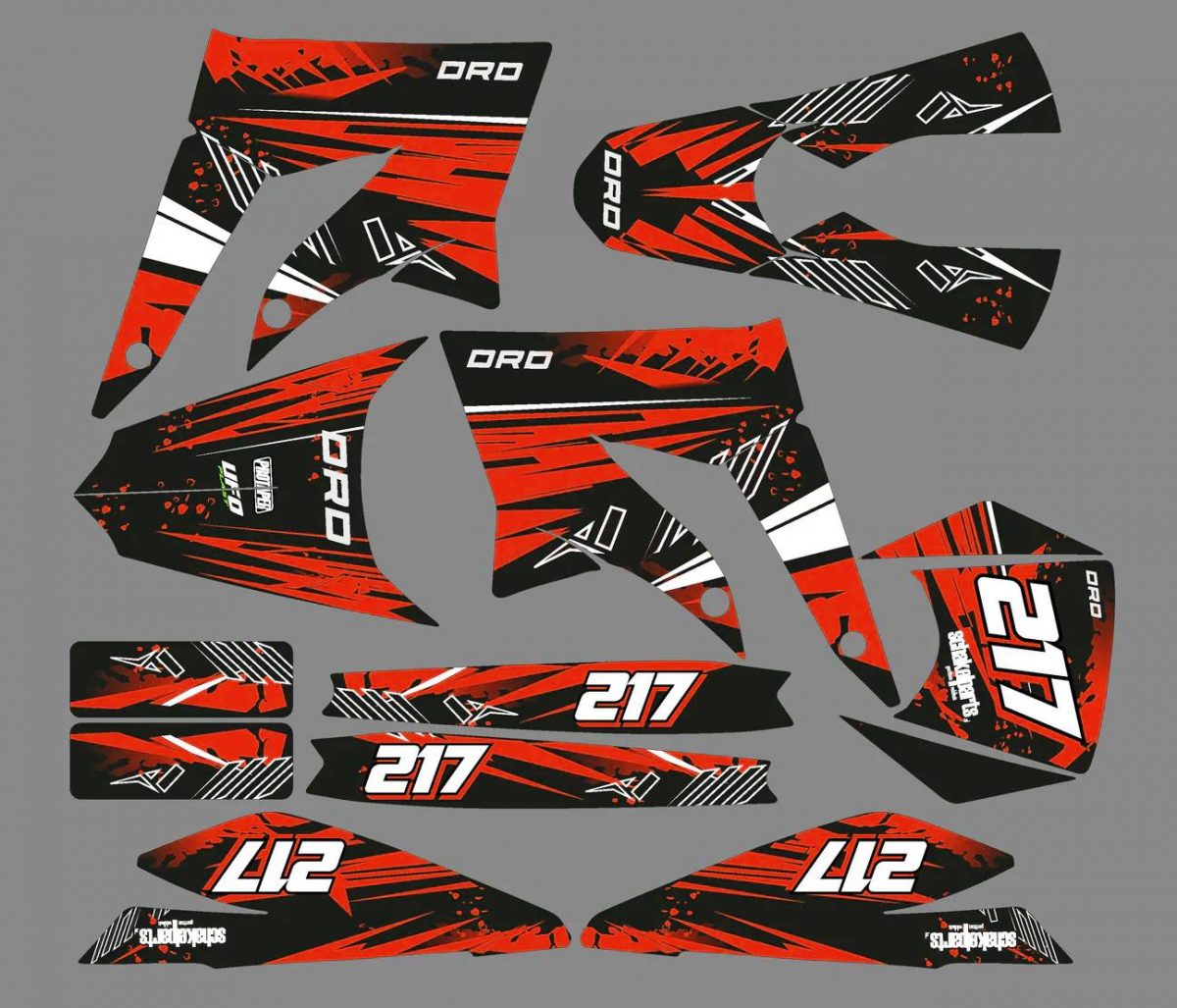 kit déco gilera smt (2011 2017) line rouge