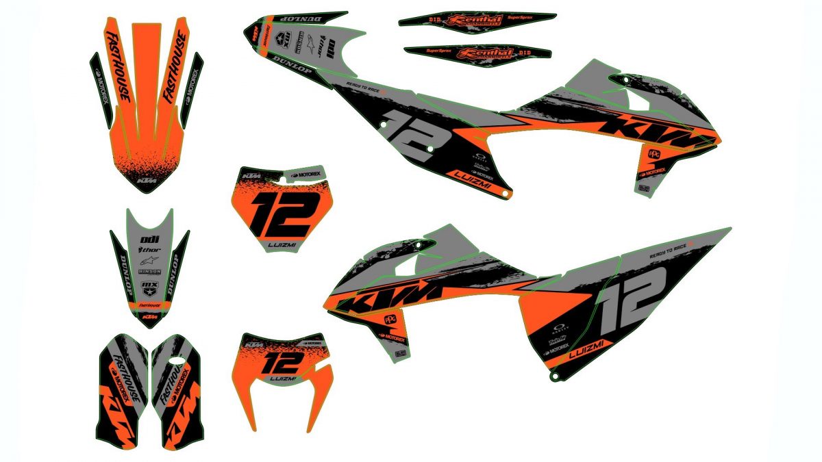 kit déco ktm exc / exc f (2020 2023) army (copie)