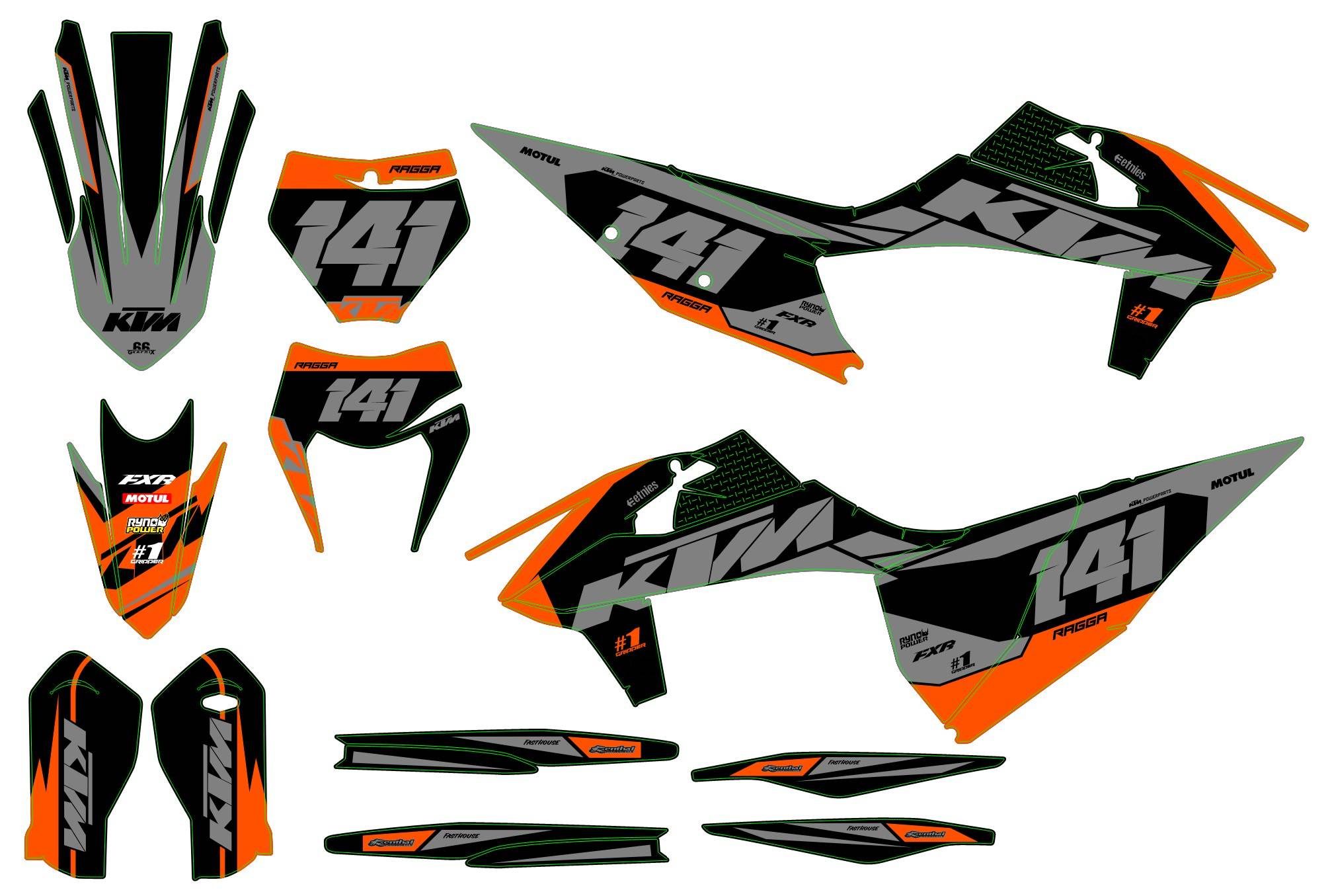 Graphic kit KTM EXC / EXCF (20202023) Army 3