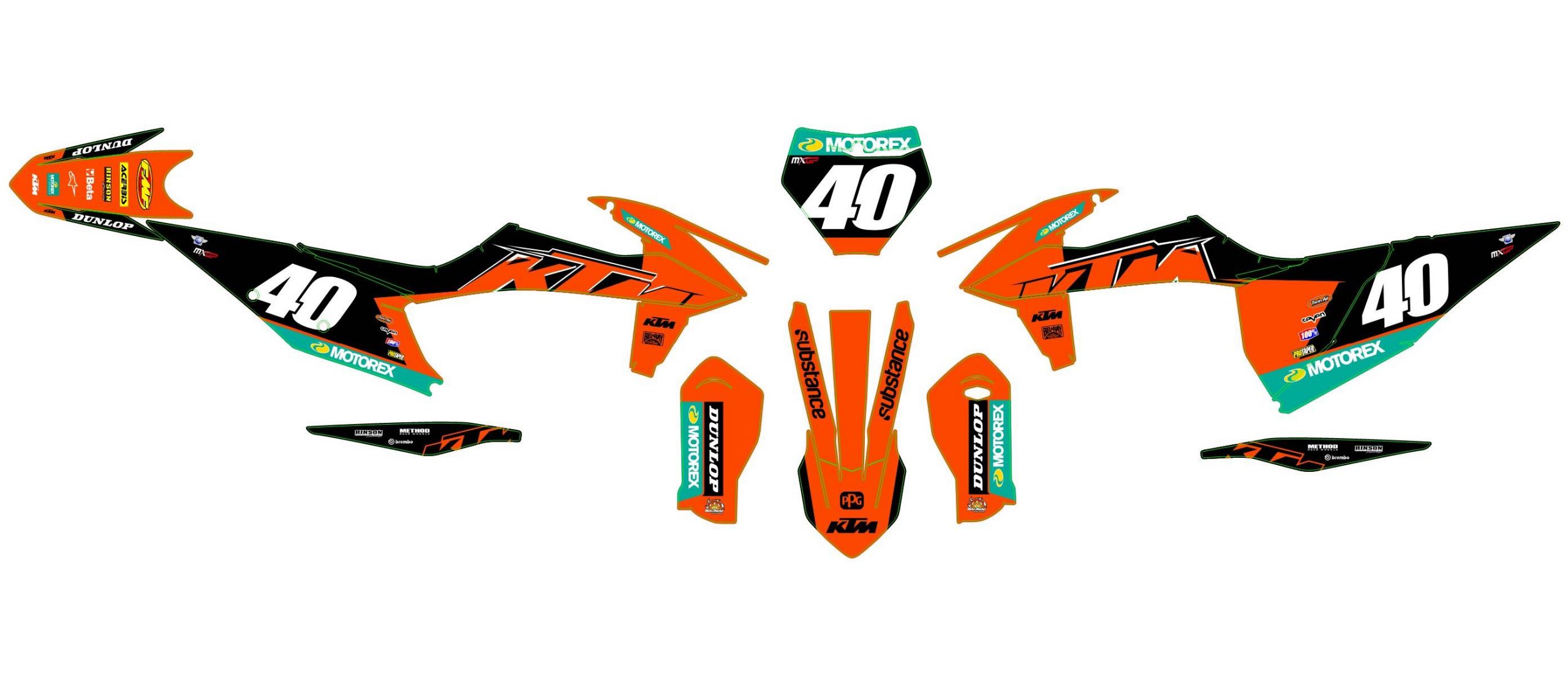 kit déco ktm exc / exc f (2020 2023) factory #2