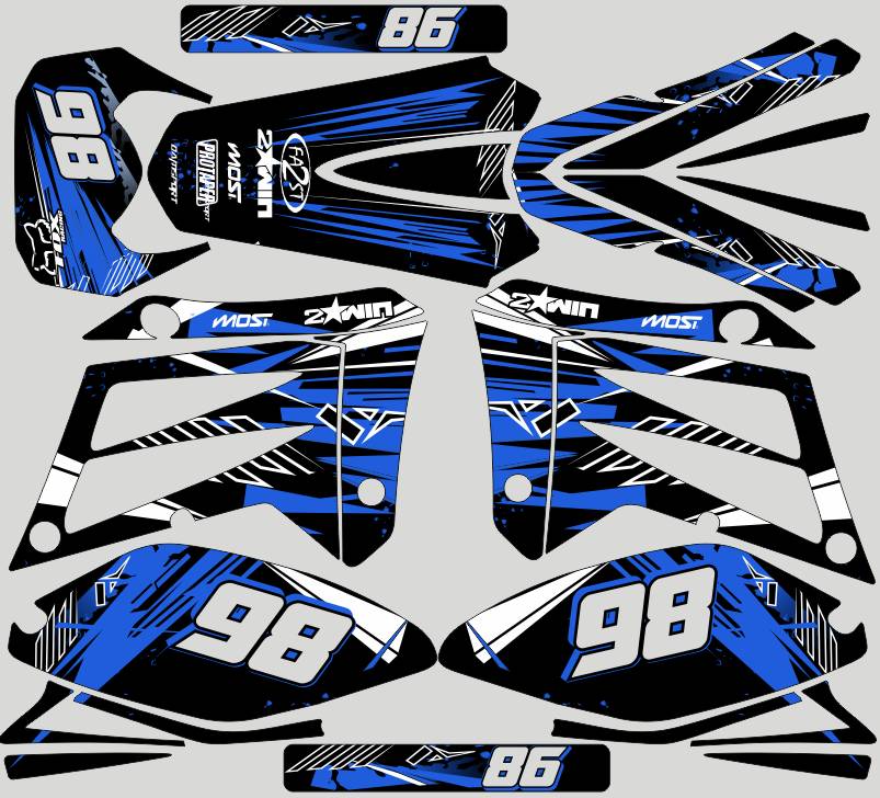 kit déco sherco 50 hrd – line bleu 2006 2012