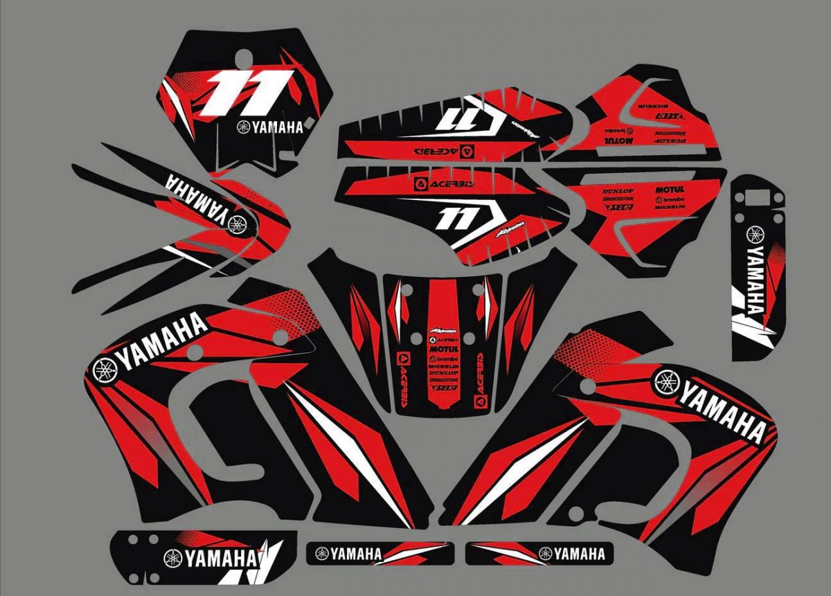 kit déco yamaha dt 50 (avant 2002) – line rouge