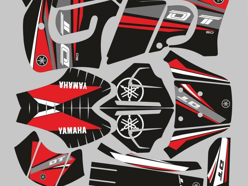 yamaha dt 50 graphic kit (before 2002) – red origin