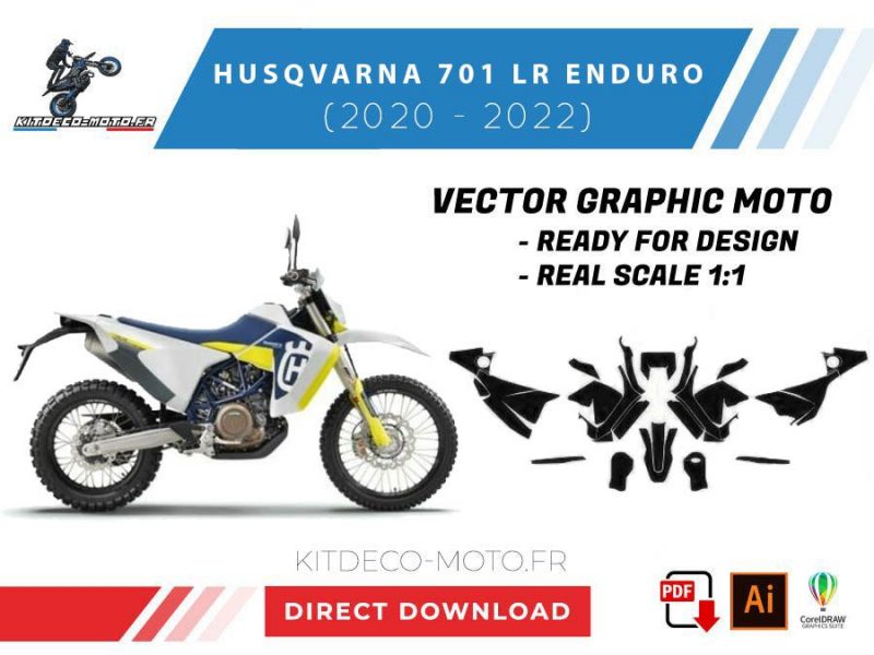template husqvarna 701 lr enduro (2020 2022) vector
