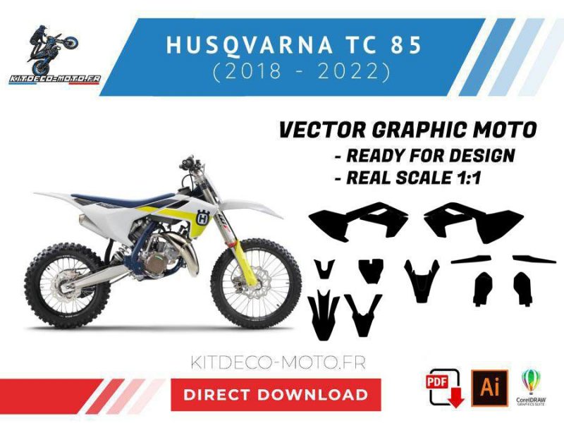 template husqvarna tc 85 (2018 2022) vector
