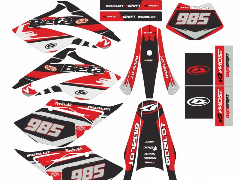 graphic kit beta 50 – racing red 2006 2010