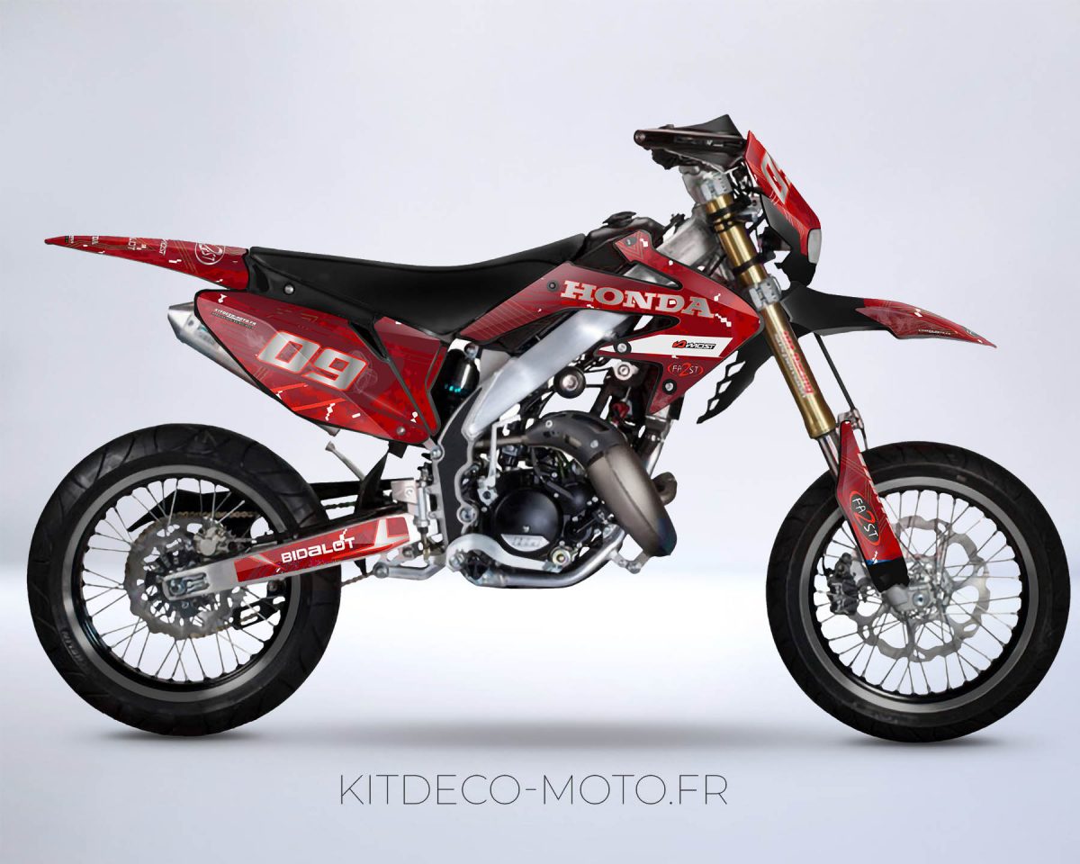 kit déco honda 50 hm airline rouge