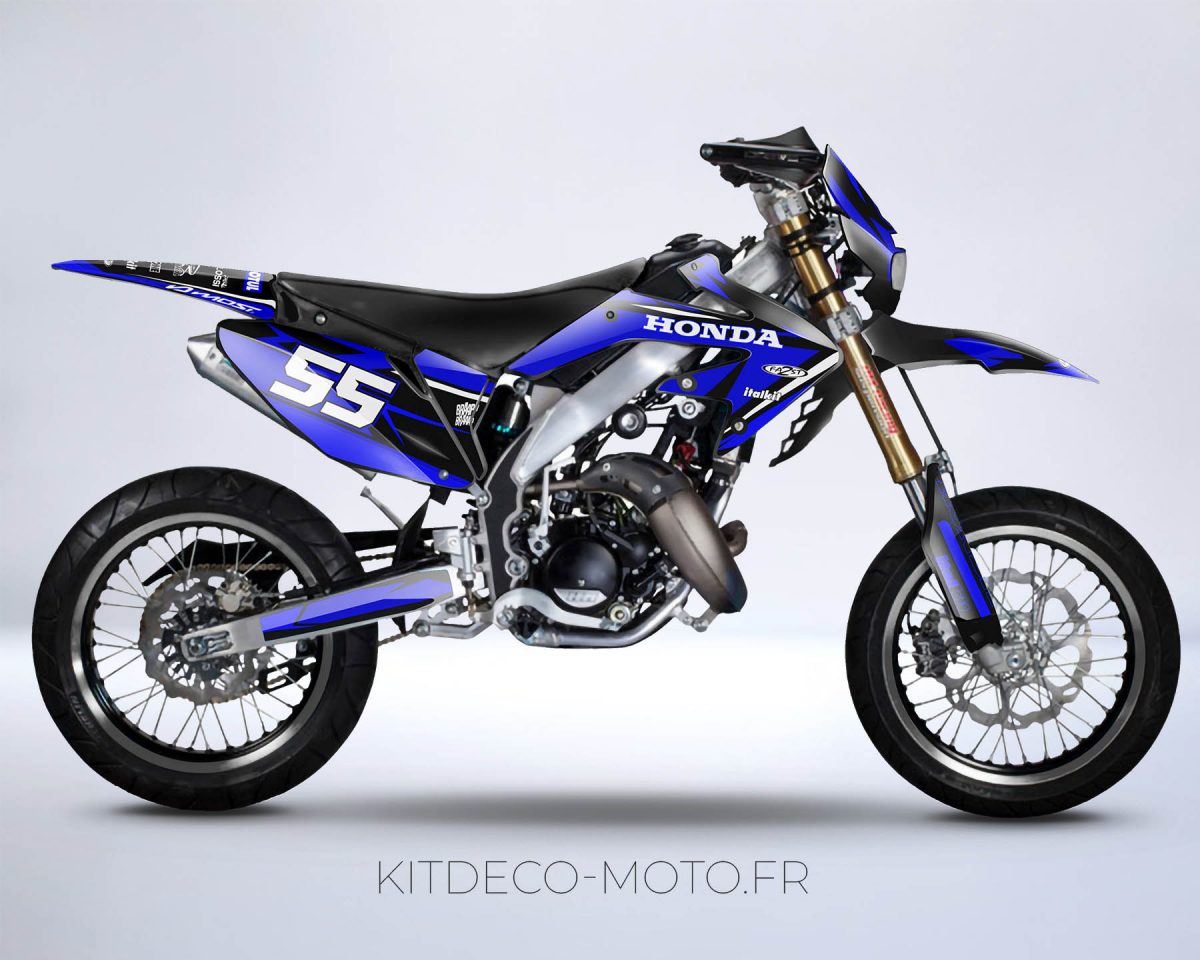 kit déco honda 50 hm craft bleu