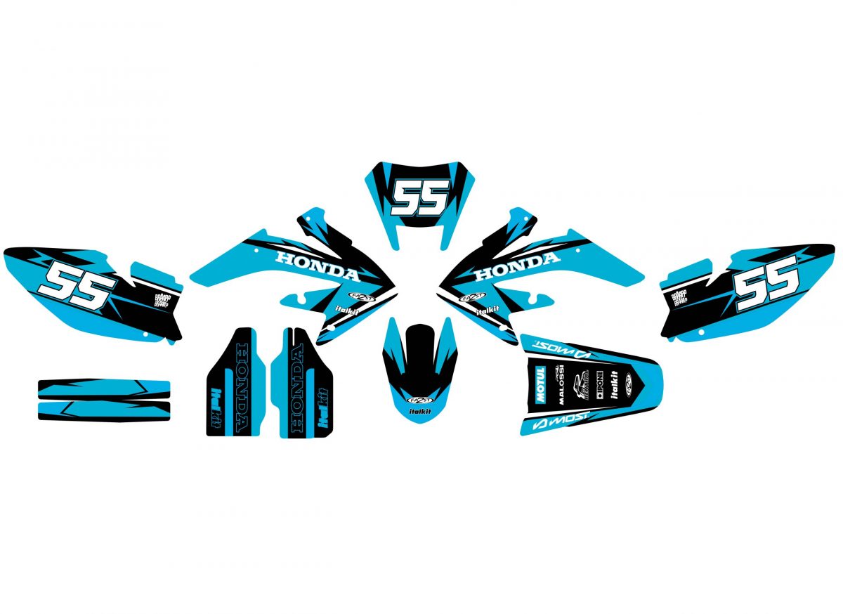 kit déco honda 50 hm craft cyan