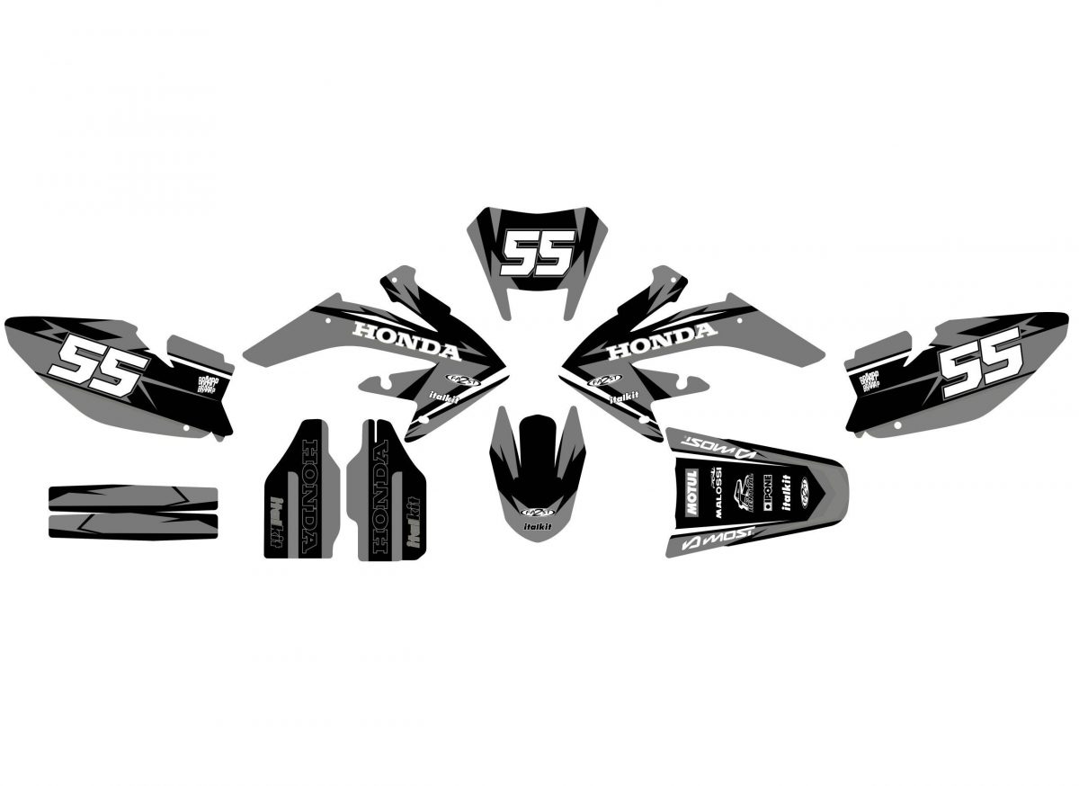kit déco honda 50 hm craft gris