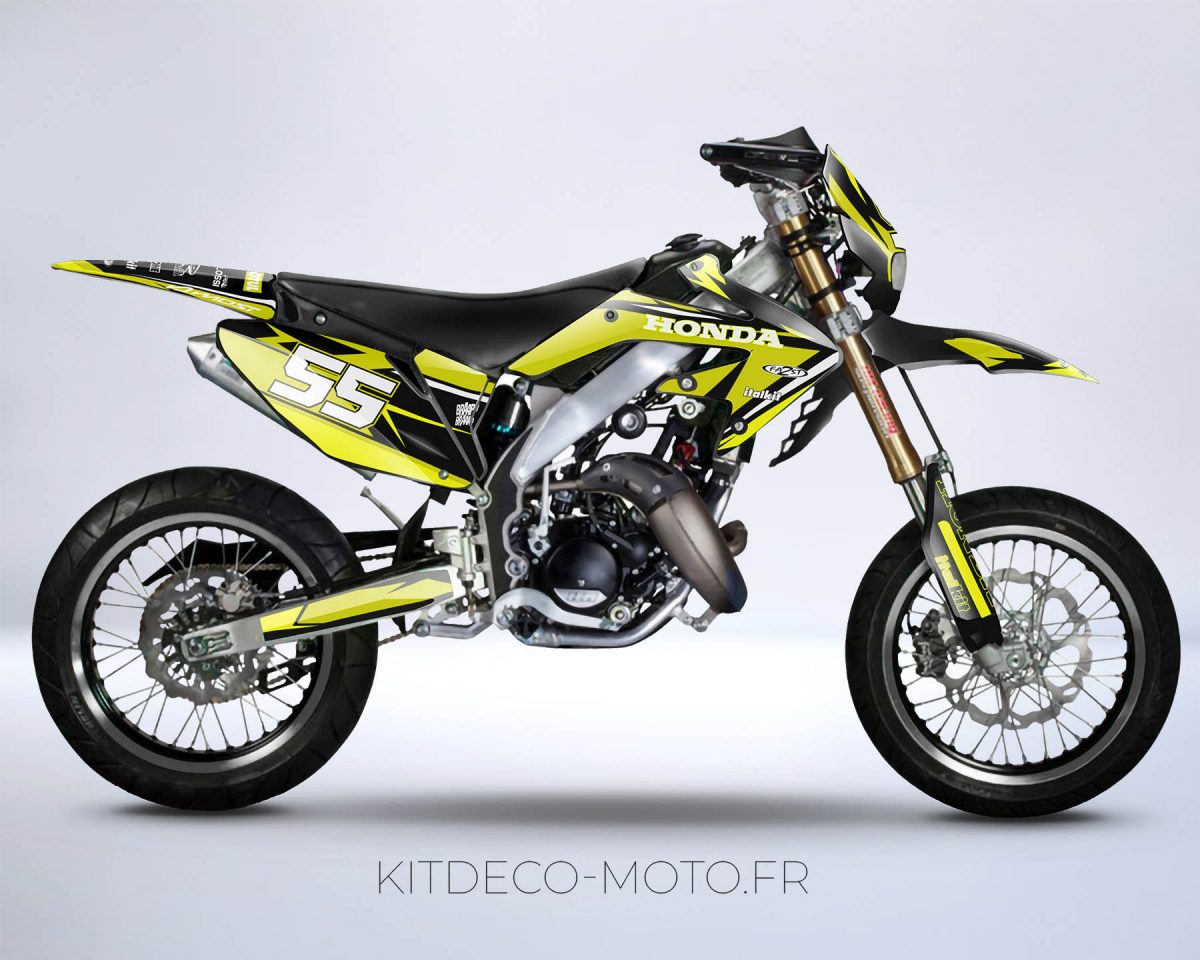 kit déco honda 50 hm craft jaune