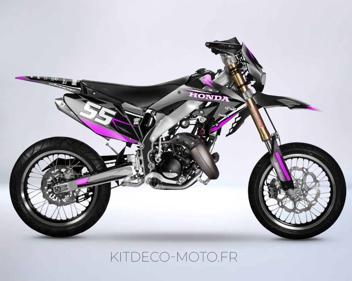 kit déco honda 50 hm craft rose / gris