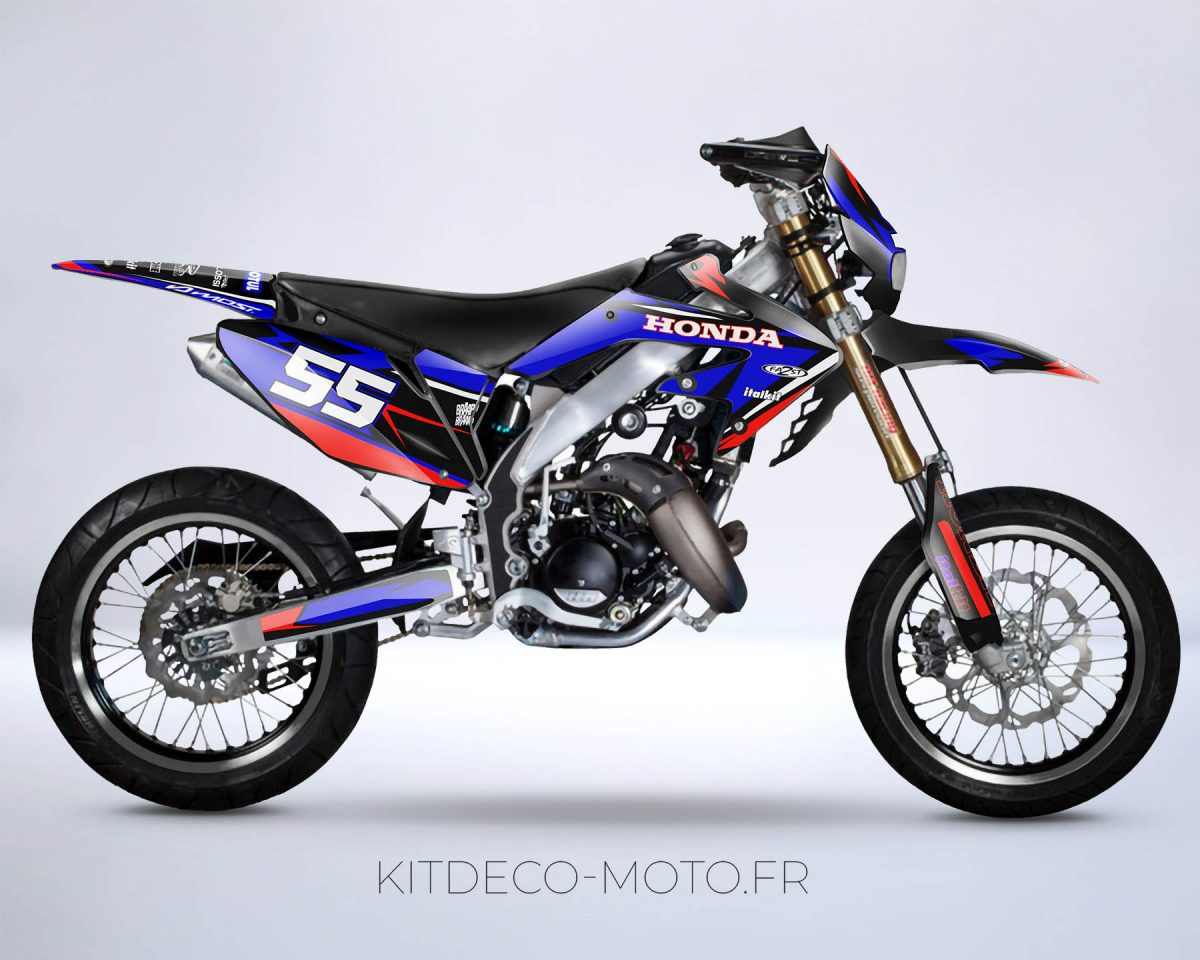kit déco honda 50 hm craft rouge / bleu