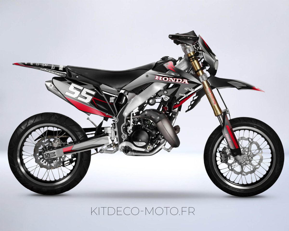 kit déco honda 50 hm craft rouge / gris
