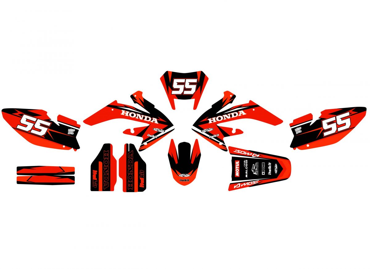 kit déco honda 50 hm craft rouge