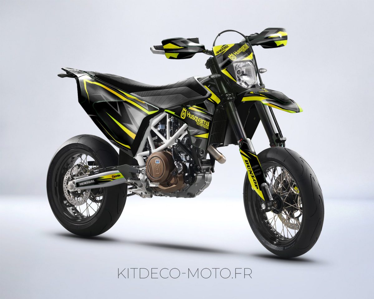 kit déco husqvarna 701 sm colors mixt jaune